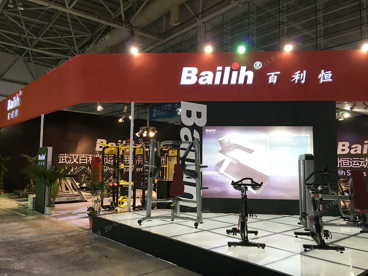 體育建材展臺搭建現場圖