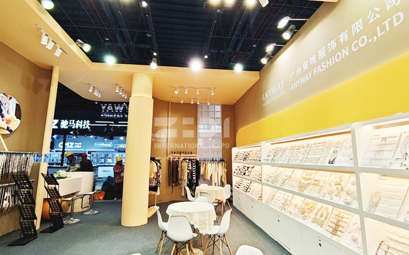 紡織面料展臺(tái)布置